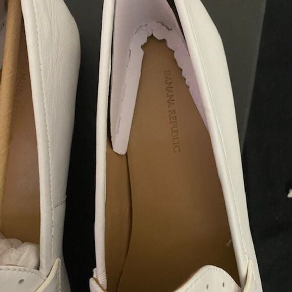 Banana Republic White Demi Penny loafers, size 10.5 - Picture 3 of 7